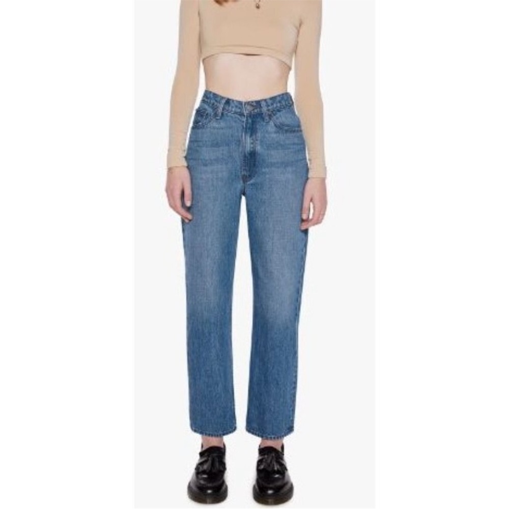 MOTHER Snacks Double Stack Ankle Straight Jeans